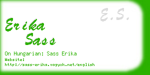 erika sass business card